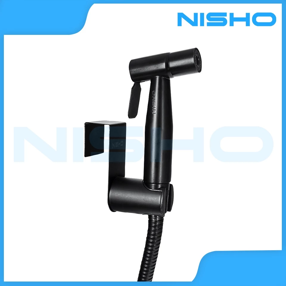 nisho kuro series sus 304 stainless handheld bidet spray hook type black complete set toilet sprayer nisho kuro series sus 304 stainless handheld bidet spray hook type black complete set toilet sprayer