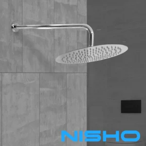 nisho showa stainless sus 304 12 inches round rain shower with 50cm arm set heavy duty shower