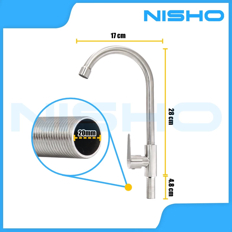 nisho shiro sus304 stainless gooseneck kitchen sink faucet arc type bar sink gripo vertical tap nisho shiro sus304 stainless gooseneck kitchen sink faucet arc type bar sink gripo vertical tap