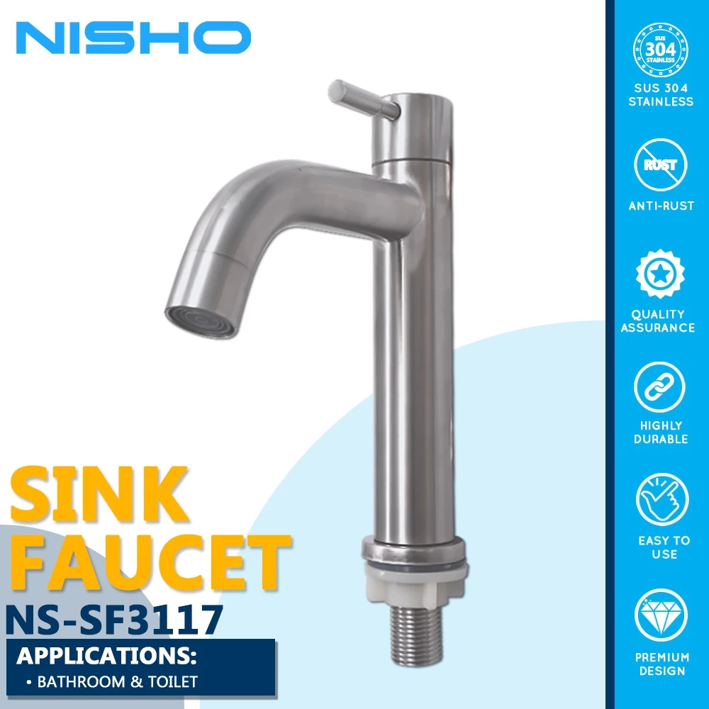nisho shiro series sus304 stainless hose bibb wall faucet bathroom garden kitchen sink faucet nisho shiro series sus304 stainless hose bibb wall faucet bathroom garden kitchen sink faucet