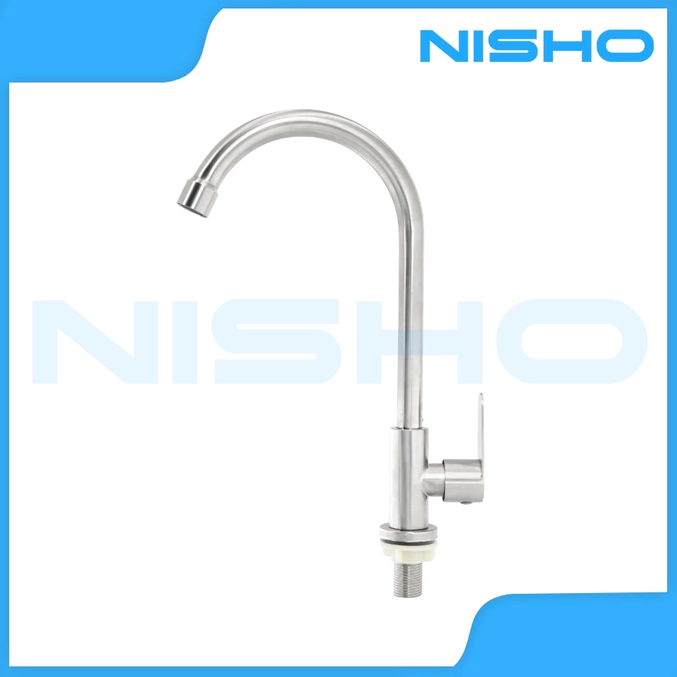 nisho shiro sus304 stainless gooseneck kitchen sink faucet arc type bar sink gripo vertical tap nisho shiro sus304 stainless gooseneck kitchen sink faucet arc type bar sink gripo vertical tap