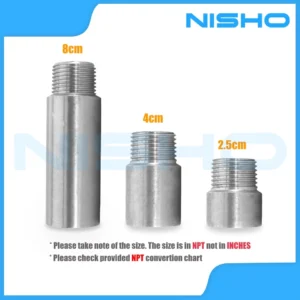 nisho odo series wall mount extension adapter 1/2 npt external inlet rain shower extender connector