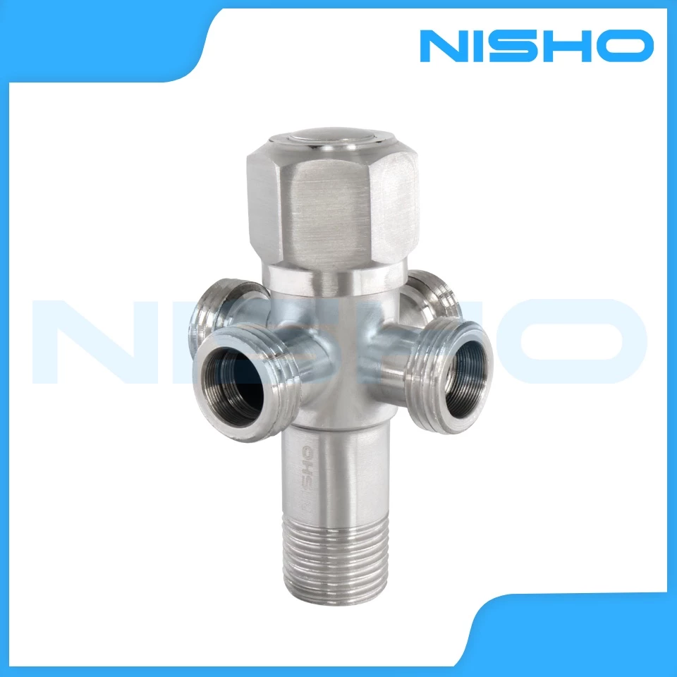 nisho shiro series sus304 stainless 4 way angle valve bathroom water inlet sink tap high quality nisho shiro series sus304 stainless 4 way angle valve bathroom water inlet sink tap high quality
