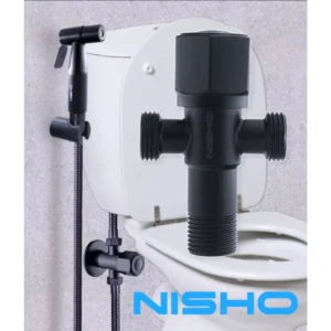 nisho kuro series sus304 stainless 2 way angle valve bathroom water inlet sink tap high quality