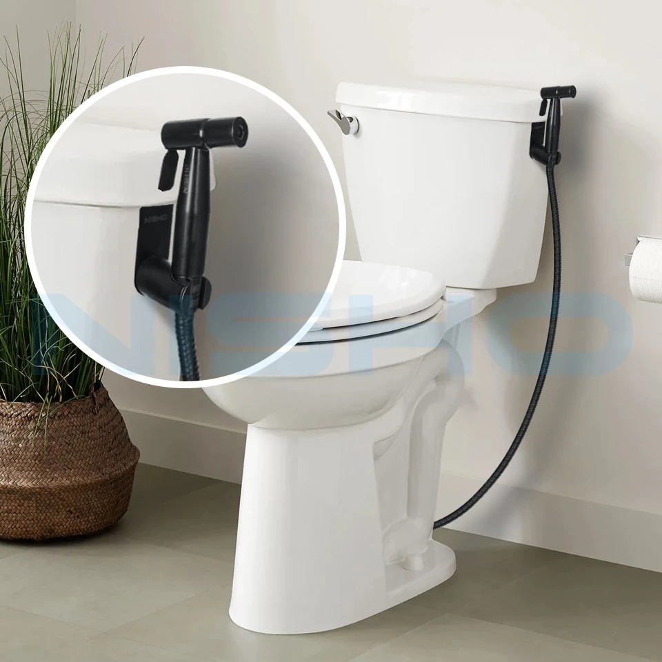 nisho kuro series sus 304 stainless handheld bidet spray hook type black complete set toilet sprayer nisho kuro series sus 304 stainless handheld bidet spray hook type black complete set toilet sprayer