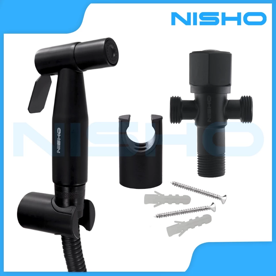 nisho black series sus 304 stainless handheld bidet spray complete set toilet kitchen sprayer nisho black series sus 304 stainless handheld bidet spray complete set toilet kitchen sprayer