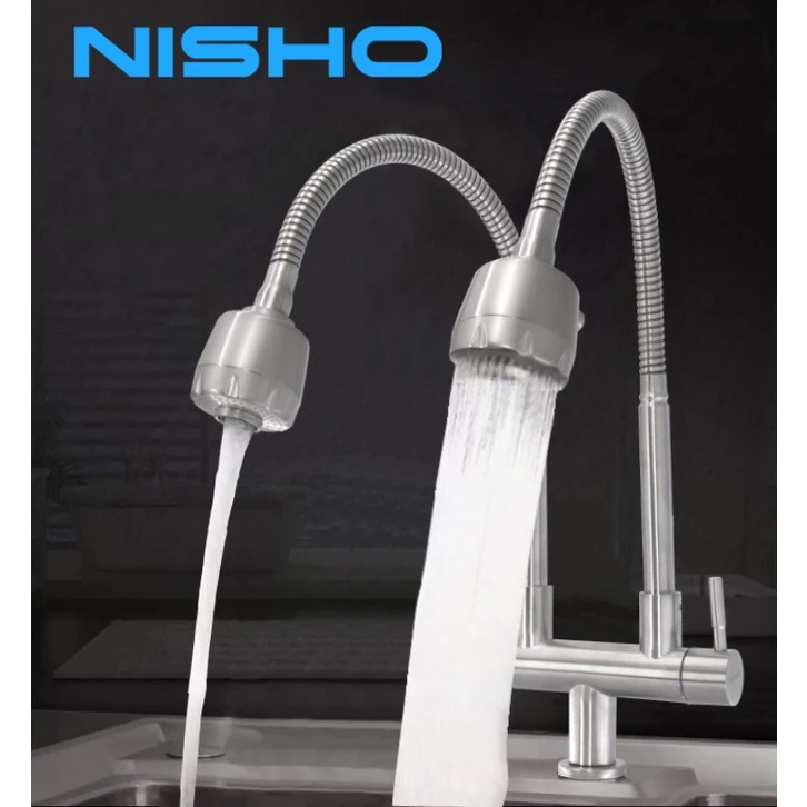 nisho shiro sus304 stainless flexible gooseneck twin dual bar faucet single water inlet kitchen tap nisho shiro sus304 stainless flexible gooseneck twin dual bar faucet single water inlet kitchen tap