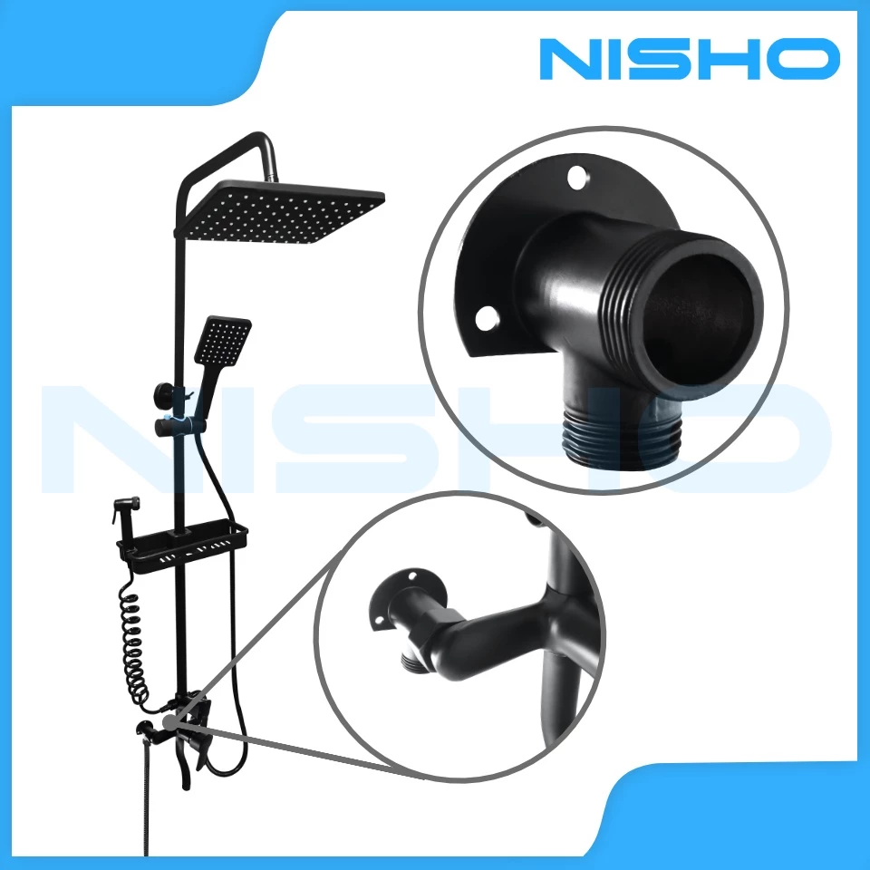 nisho kuro brass shower faucet extension external inlet wall mount for shower wall mount connector nisho kuro brass shower faucet extension external inlet wall mount for shower wall mount connector