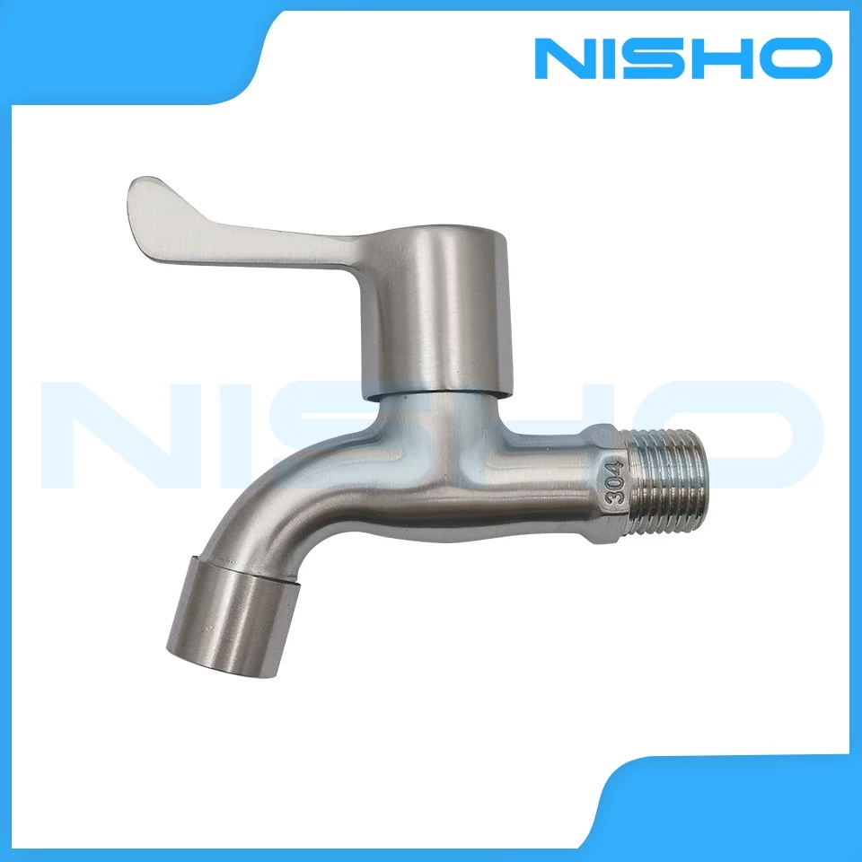 nisho shiro series sus304 stainless plain bibb wall faucet bathroom garden kitchen sink faucet nisho shiro series sus304 stainless plain bibb wall faucet bathroom garden kitchen sink faucet
