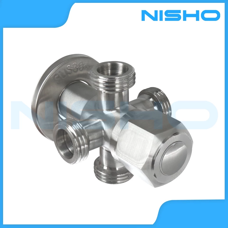 nisho shiro series sus304 stainless 4 way angle valve bathroom water inlet sink tap high quality nisho shiro series sus304 stainless 4 way angle valve bathroom water inlet sink tap high quality