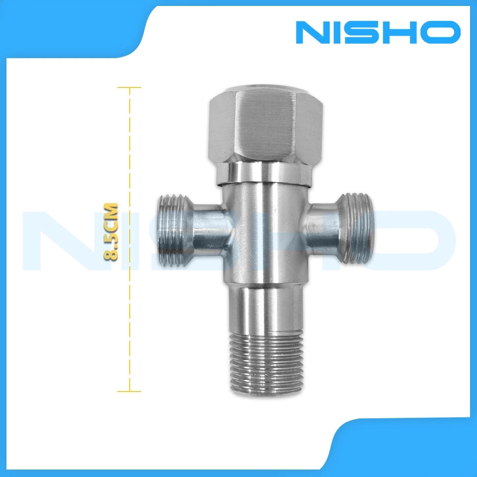 nisho shiro series sus304 stainless 2 way angle valve bathroom water inlet sink tap high quality nisho shiro series sus304 stainless 2 way angle valve bathroom water inlet sink tap high quality