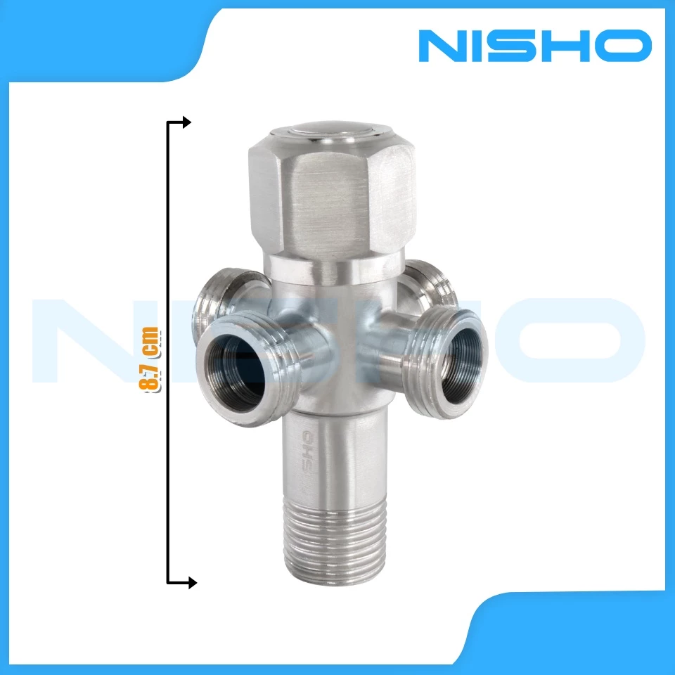 nisho shiro series sus304 stainless 4 way angle valve bathroom water inlet sink tap high quality nisho shiro series sus304 stainless 4 way angle valve bathroom water inlet sink tap high quality