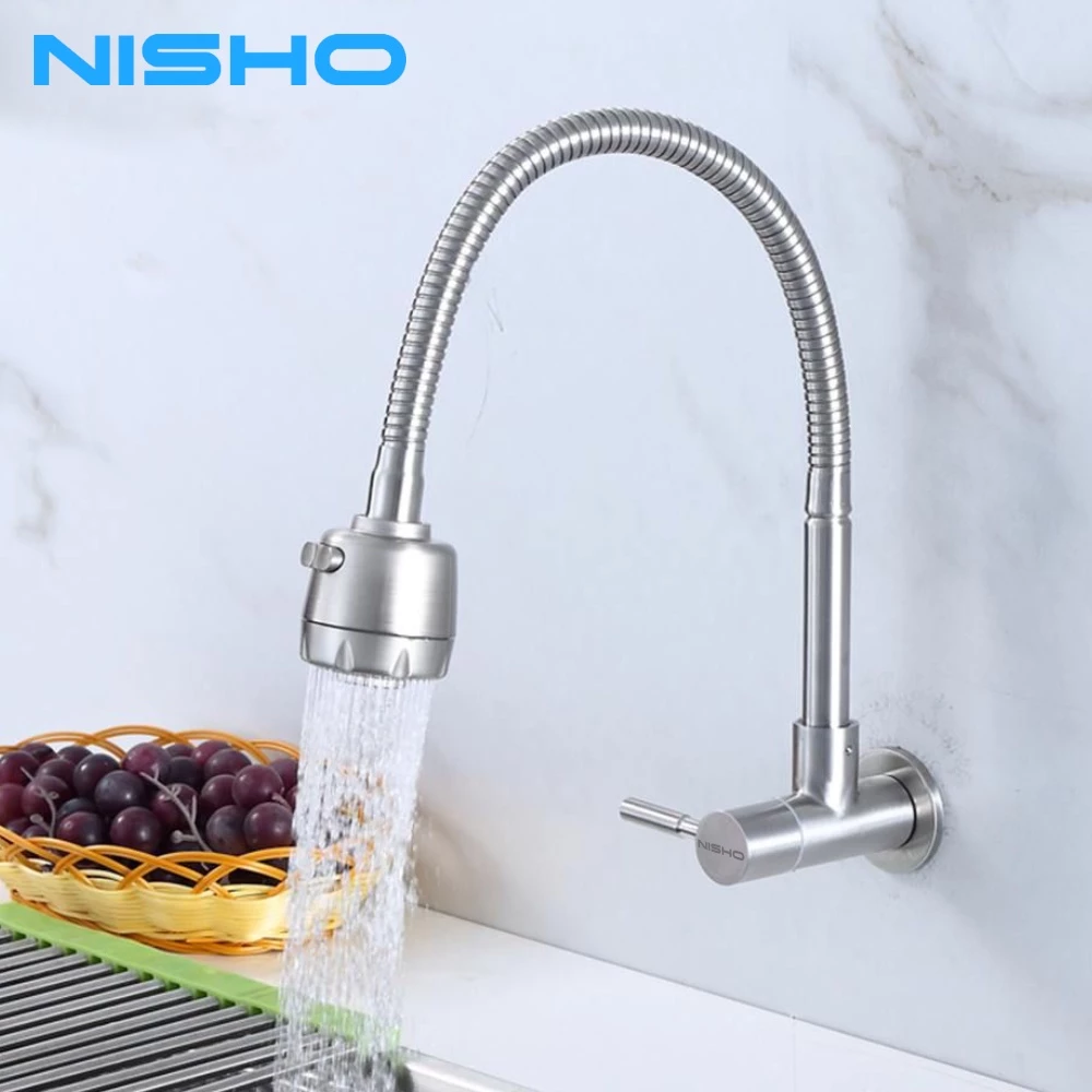 nisho shiro sus304 stainless gooseneck kitchen sink faucet flat type handle arc type bar sink nisho shiro sus304 stainless gooseneck kitchen sink faucet flat type handle arc type bar sink