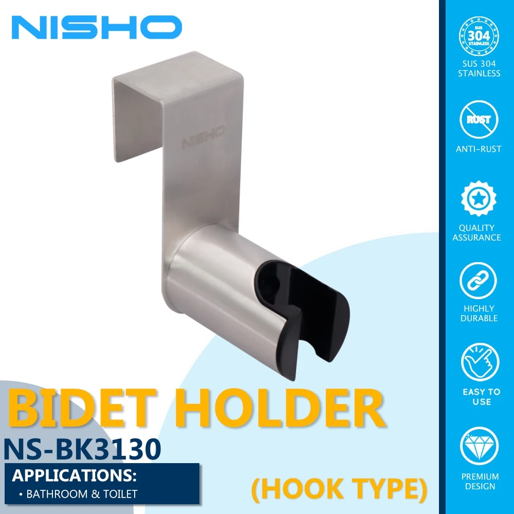 nisho kuro series sus 304 stainless handheld bidet spray with angle valve complete set nisho kuro series sus 304 stainless handheld bidet spray with angle valve complete set
