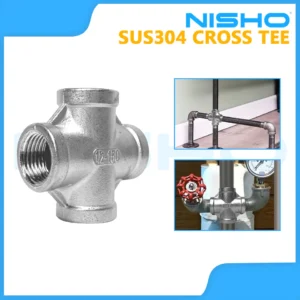 nisho sus304 stainless corner elbow 3 way pipe fitting plumbing accessories 1/2 nps 20mm ns ce3112
