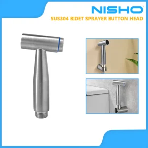 nisho shiro series sus304 stainless button switch bidet head satin handheld sprayer shower ns bh3212