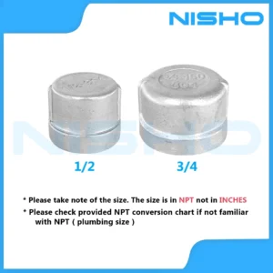 nisho sus304 stainless cap connector adapter pipe fitting plumbing accessories