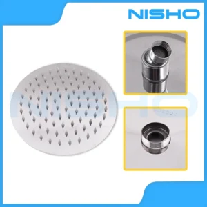 nisho showa stainless sus 304 6", 8", 12" round rain shower head only heavy duty rainfall shower
