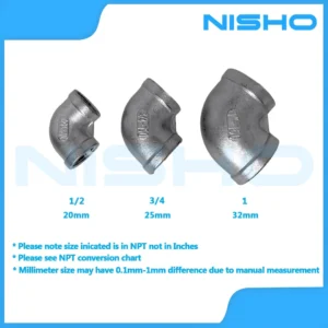 nisho sus304 stainless elbow connector adapter pipe fitting plumbing accessories