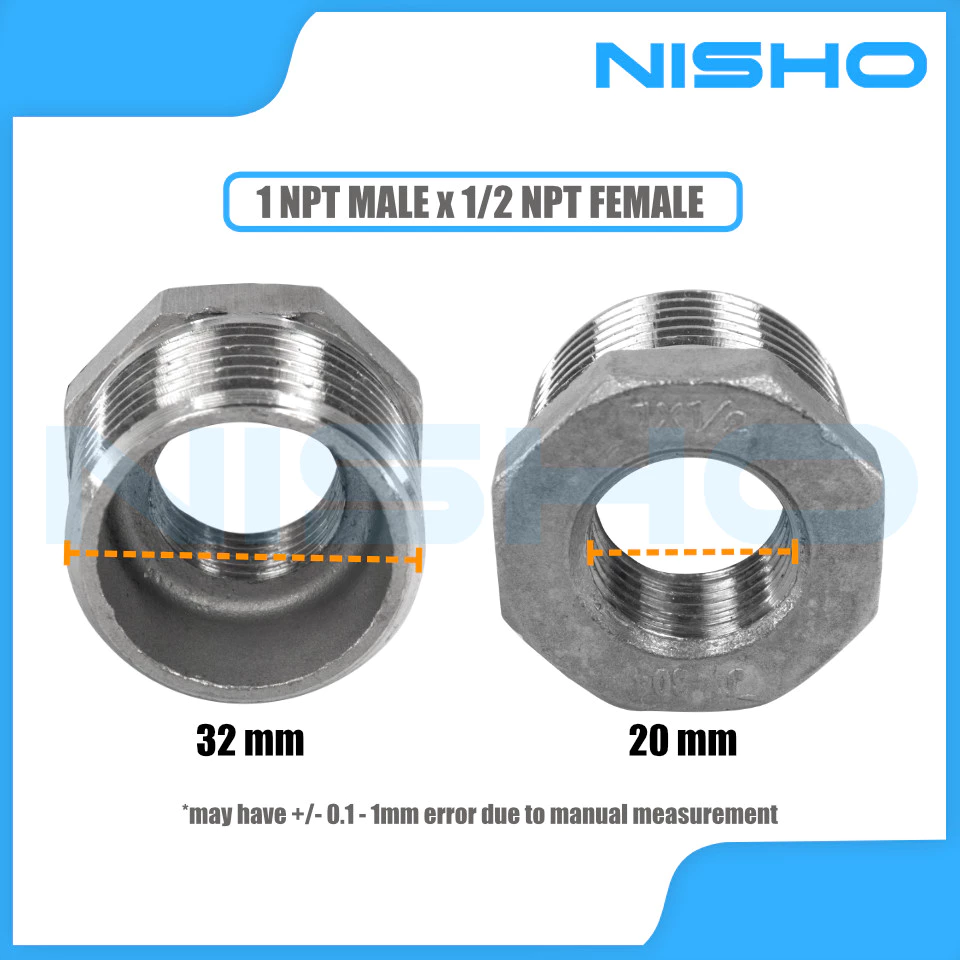 nisho sus304 stainless bushing reducer male to female adapter nisho sus304 stainless bushing reducer male to female adapter