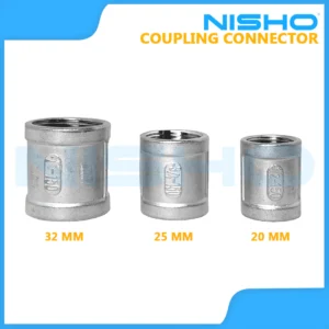 nisho sus304 stainless coupling pipe connector plumbing female thread 1/2 nps 3/4 nps 1 nps (32mm)